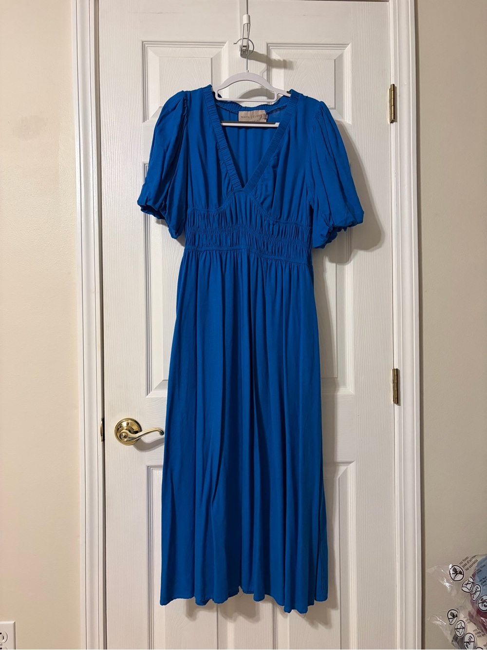 White Closet Midi Dress, Size L